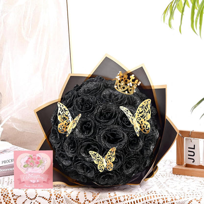 💕Glittering Everlasting Rose Bouquet – Gift for Anniversaries & Milestones